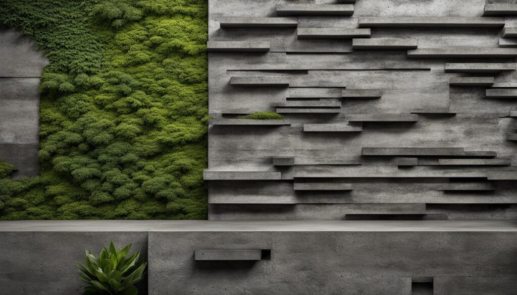 Betonwandgestaltung