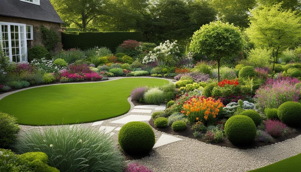 Kreisförmige Gartenbereiche