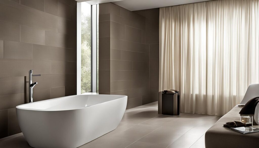 taupe im Badezimmer