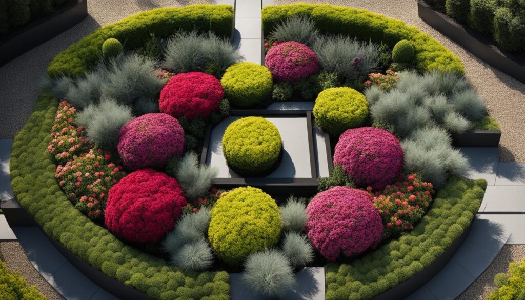 Pflanzplan für ein modernes Blumenbeet