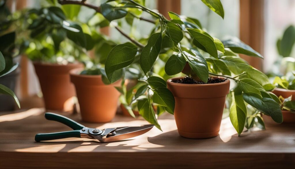 Avocadopflanze schneiden