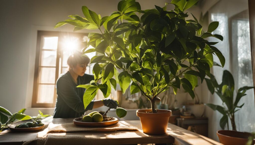Avocadopflanzen schneiden