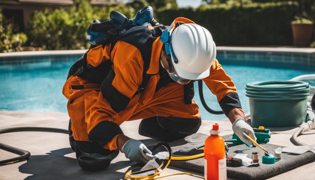 Sicherheitsvorkehrungen bei der Poolreparatur