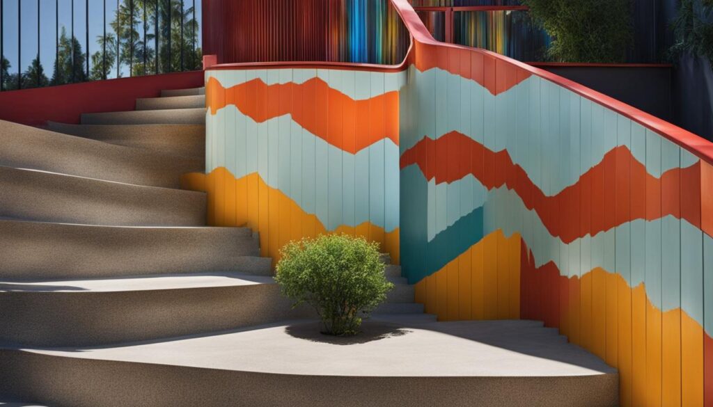 gestrichene Treppe